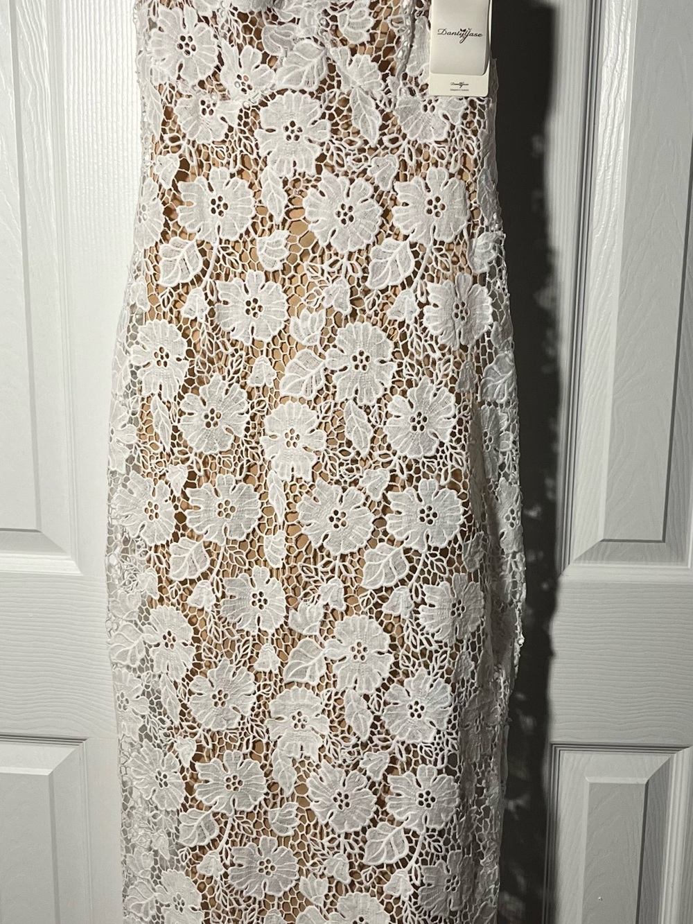 NWT Lace Maxi Dress with Intricate Detailing - Picture 6 of 12
